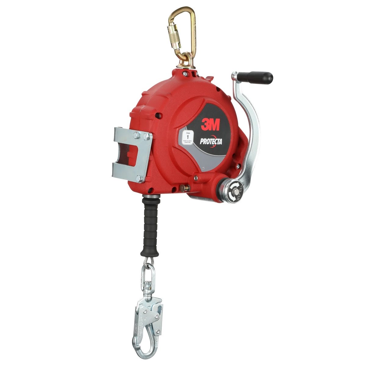 3M 3590052 PROTECTA 3-Way Retrieval Self-Retracting Lifeline with Bracket, 50 ft Galvanized Cable, Steel Swivel Snap Hook, Class 1 ANSI (7100318446) - 2
