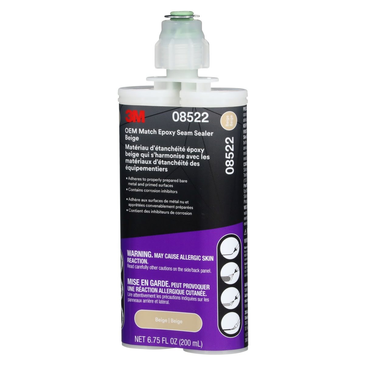 3M OEM Match Epoxy Seam Sealer Two Part Epoxy Beige 200 ml Cartridge (08522) (7100318557) (6 Pack) - 2