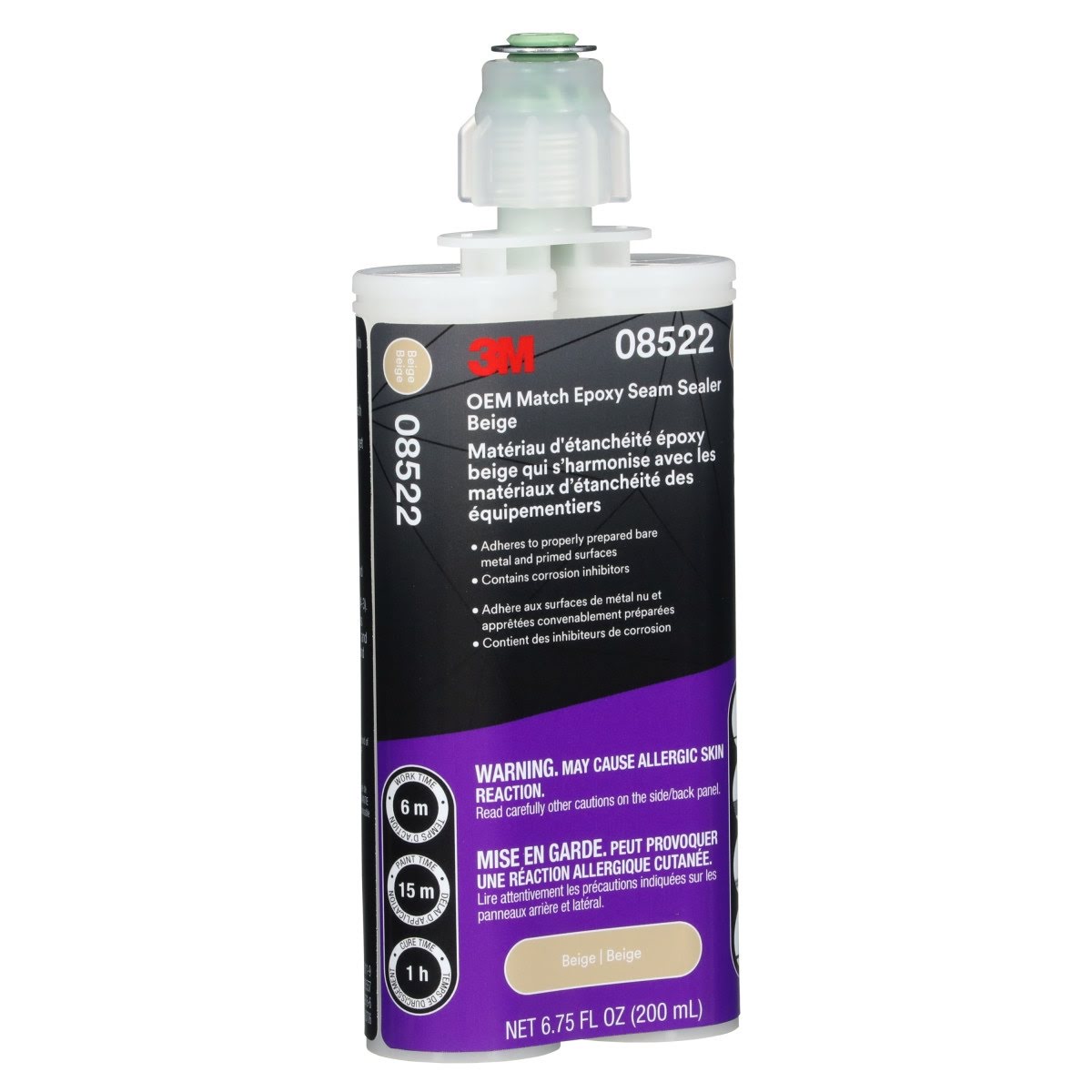 3M OEM Match Epoxy Seam Sealer Two Part Epoxy Beige 200 ml Cartridge (08522) (7100318557) (6 Pack) - 3