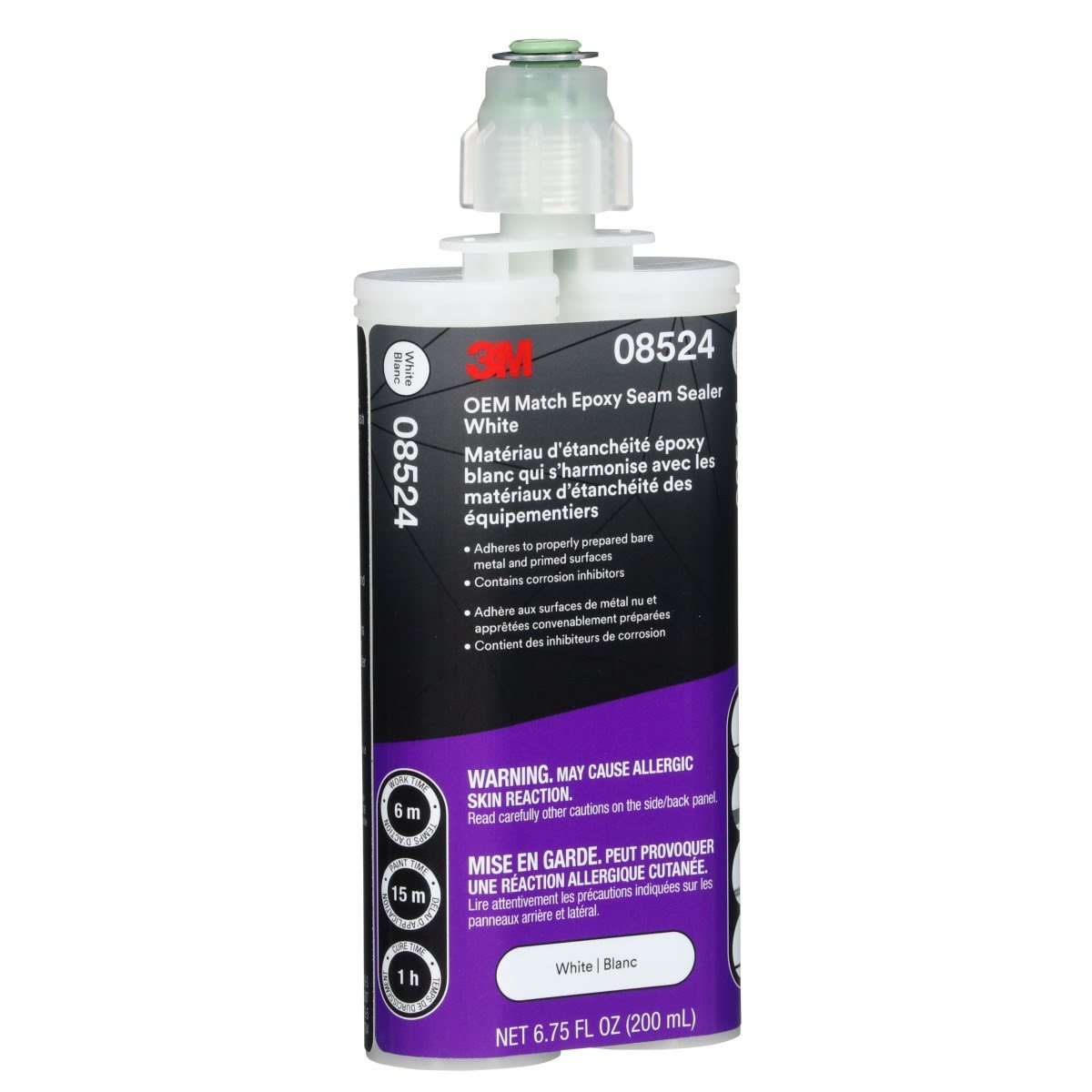 3M OEM Match Epoxy Seam Sealer White 200 ml Cartridge (08524) (7100319307) (6 Pack) - 3
