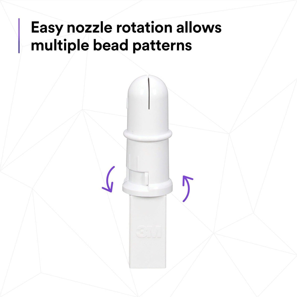 3M 33994 OEM Match Ripple Tip, 1K, Threaded Sealer Nozzle Tip, White (7100321283) (50 Pack) - 7
