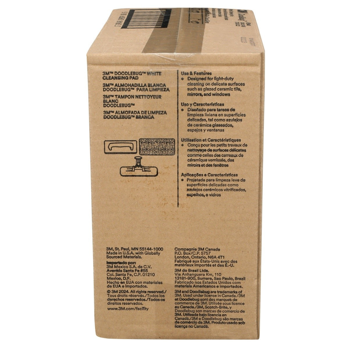 3M 8440 Doodlebug Utility Pad, Fine, White, 4-5/8 in x 10 in (7100341222) (10 Pack) - 9