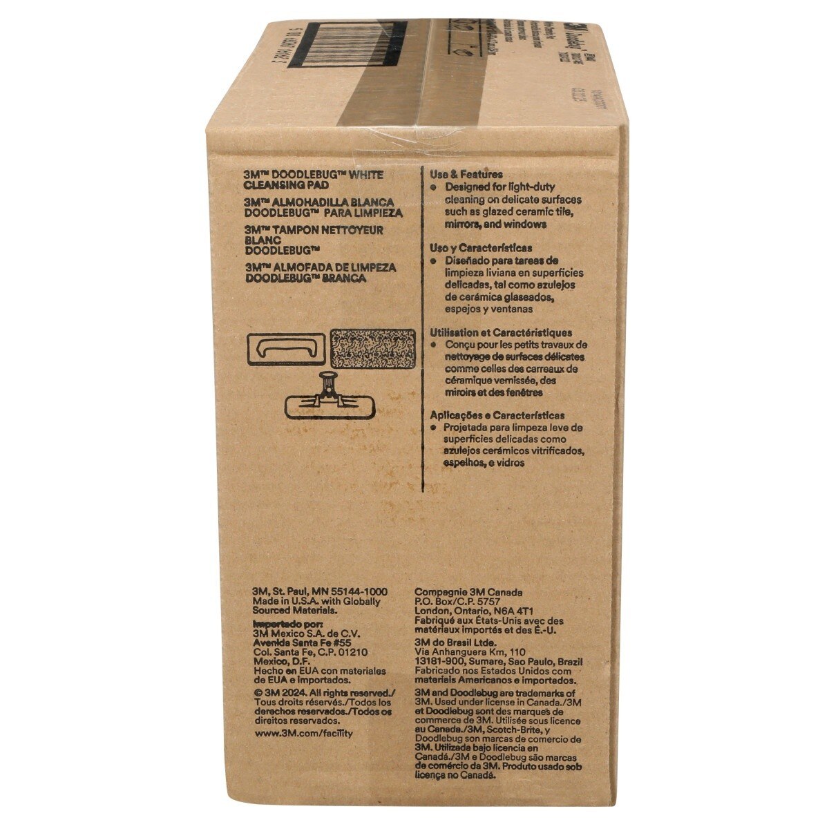 3M 8440 Doodlebug Utility Pad, Fine, White, 4-5/8 in x 10 in (7100341222) (10 Pack) - 9