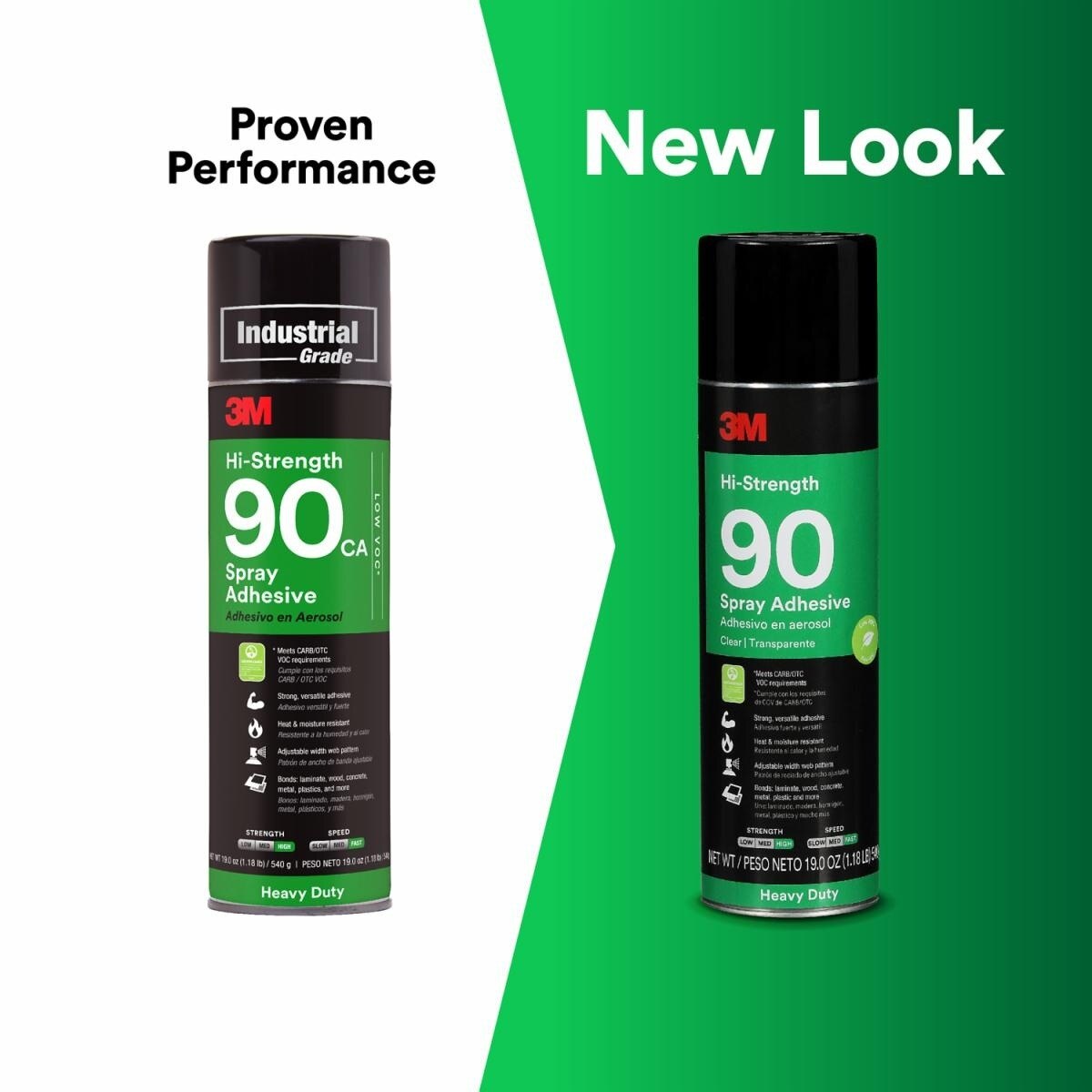 3M 7100409951 Hi Strength 90 Low VOC Clear Spray Adhesive 24 fl oz - 3