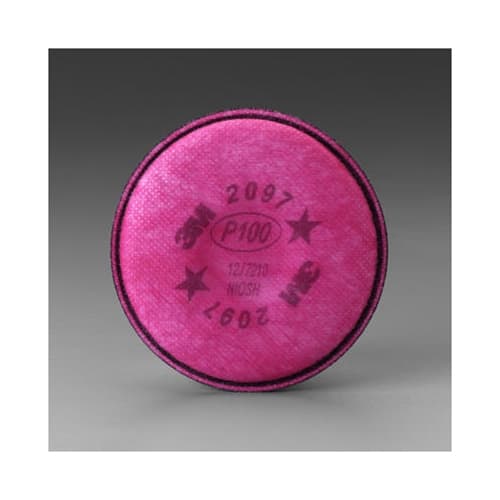 3M 2097 2097/07184 Particulate Filter, P100, Nuisance Level Organic Vapor Relief, Magenta (7000029657) (2 Pack)
