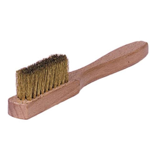 Weiler 44619 Sm. Hand Wire Scratch Brush, Crimped Brass Fill, Wood Block, 3 x 10 Rows, Packs of 72