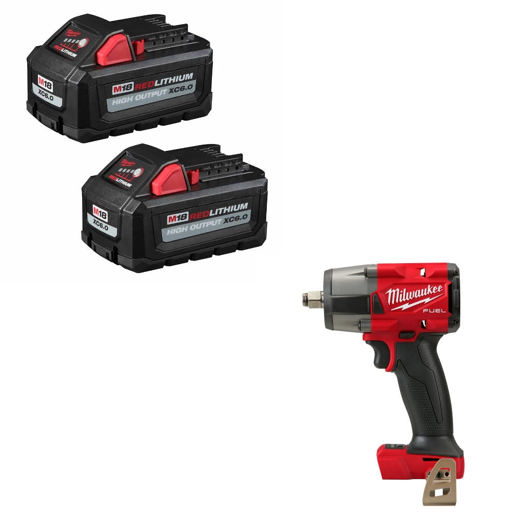 Milwaukee 48-11-1862 Battery Kit W/ FREE 2962-20 Impact Wrench