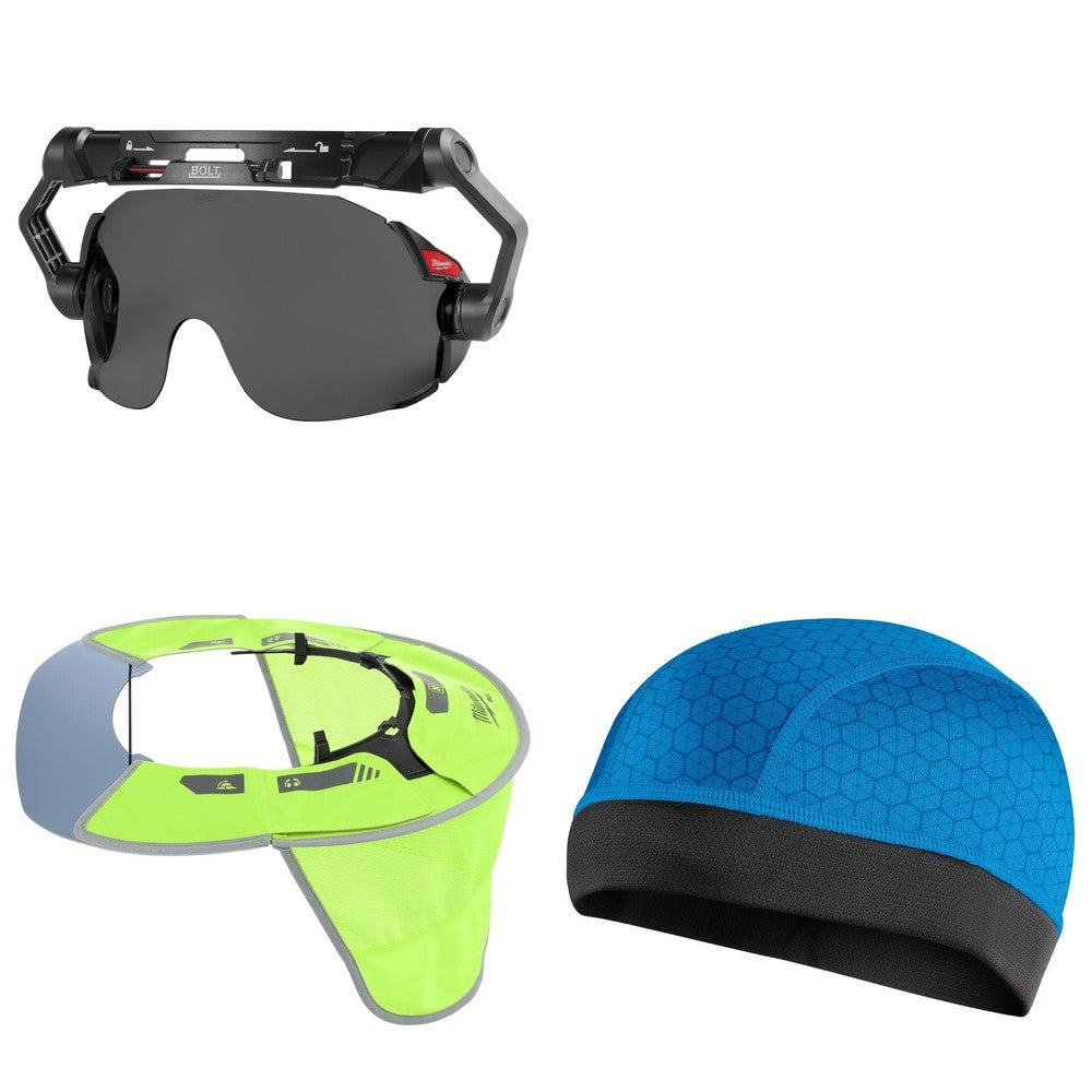 Milwaukee Sun Visor Kit W/ Eye Visor and Cooling Skull Cap