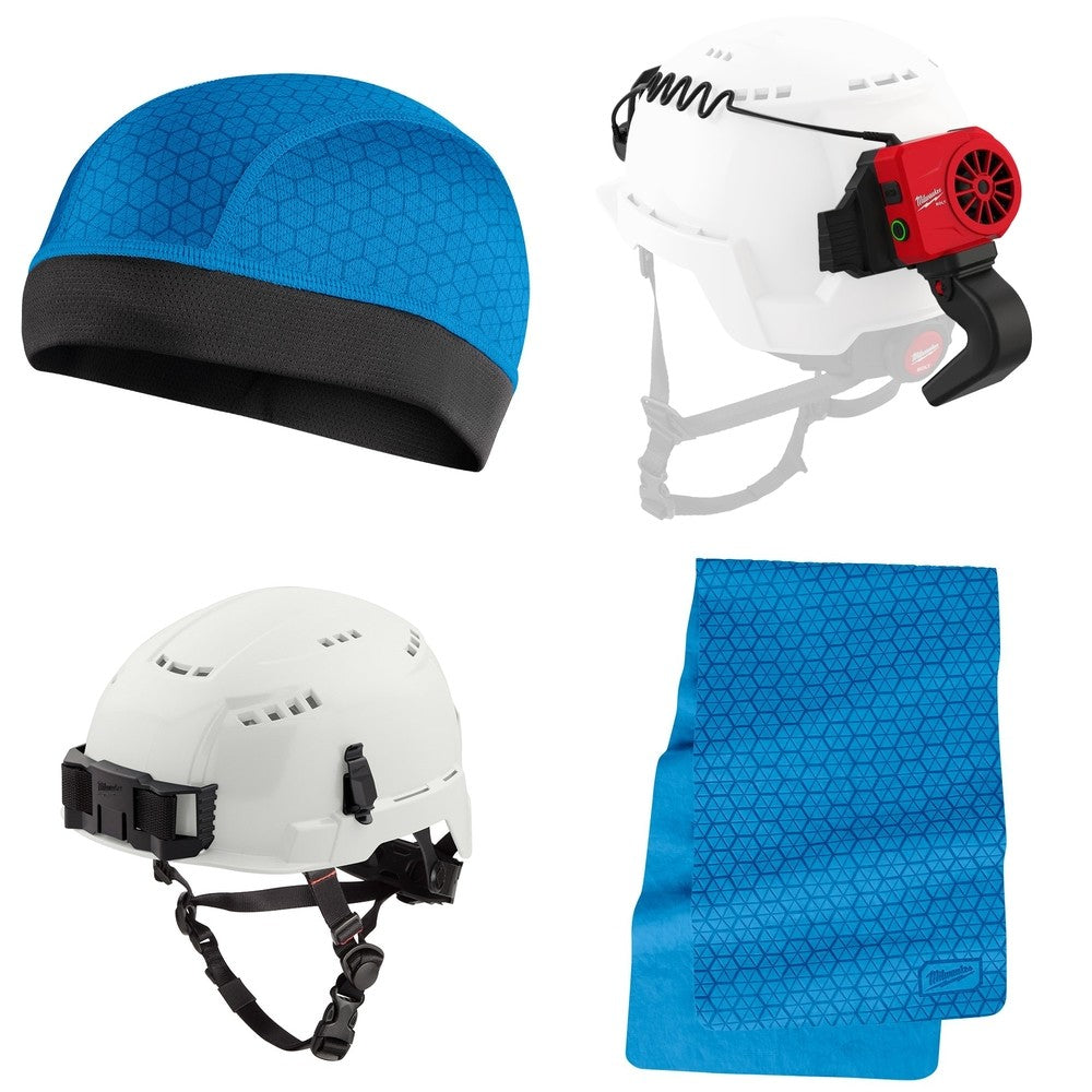 Milwaukee 48-73-1300 Helmet Kit W/ Cooling Fan, PVA Towel, Skull Cap