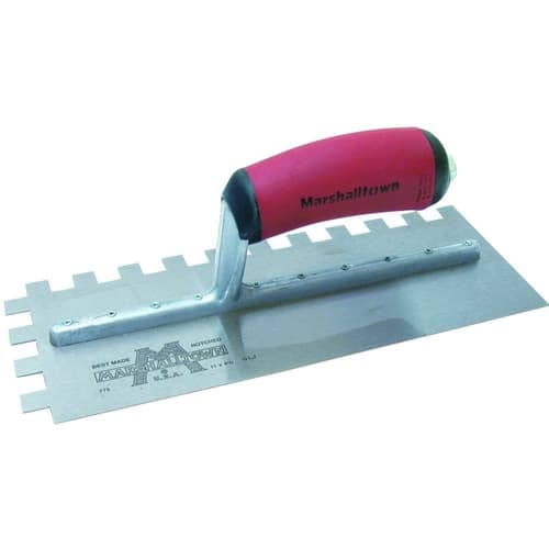 MarshallTown 5779SD 15820 - Notch Trowel-3/8 X 3/8 X 3/8 SQ-DuraSoft Hdle