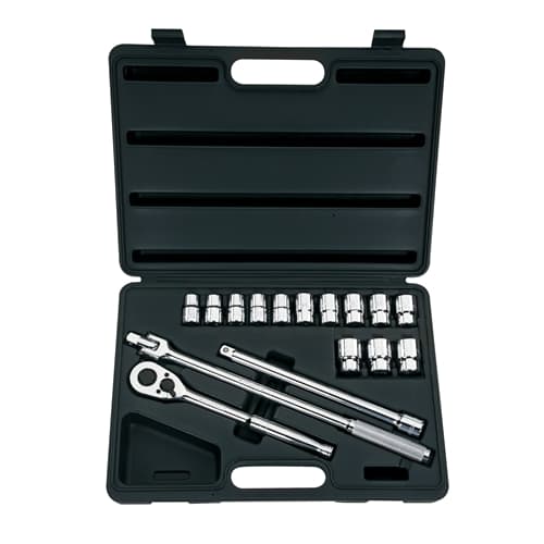 Stanley 85-956 16 Pc Socket Set 1/2" Drive 6 Pt Metric