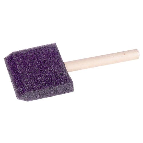 Weiler 99801 1" Foam Applicator Brush, 2-5/8" Length, Wood Handle, Packs of 50