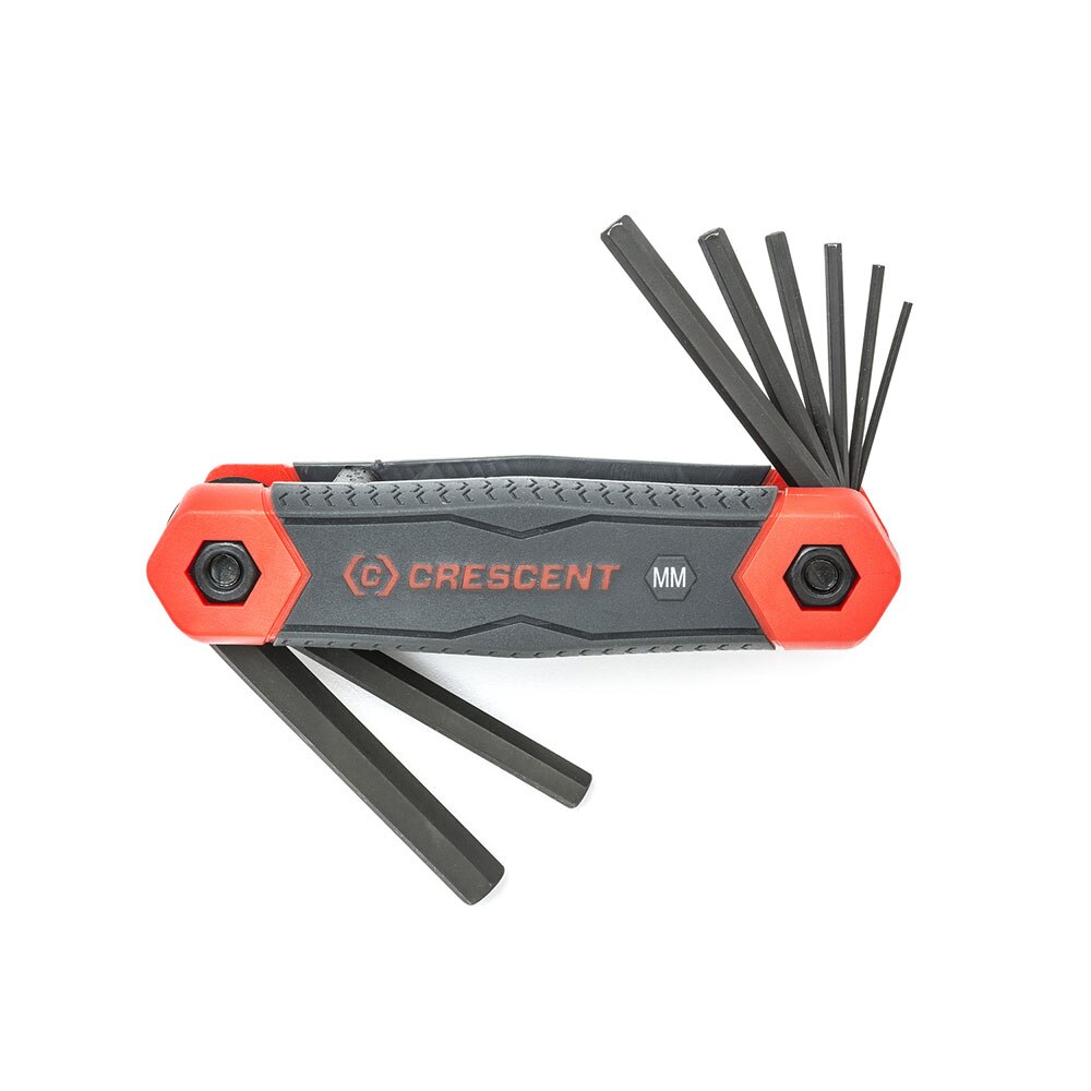 Crescent CHKFM8 8 Pc. Folding Metric Hex Dual Material Key Set