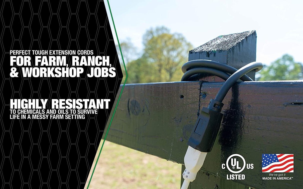 AgriPro 64818101 10/3 SJTOW 100-Foot Extra Heavy Duty 15 Amp Farm/Workshop Extension Cord, 100- - 5