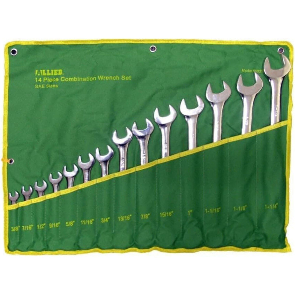 Allied 88027 3/8"-1-1/4" 14 Piece SAE Combination Wrench Set