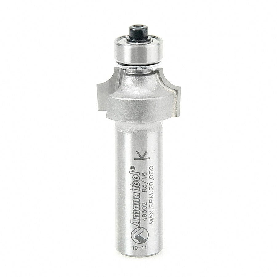 Amana 49502 3/16" x 7/8" x 1/2" Carbide Tipped Corner Round Router Bit