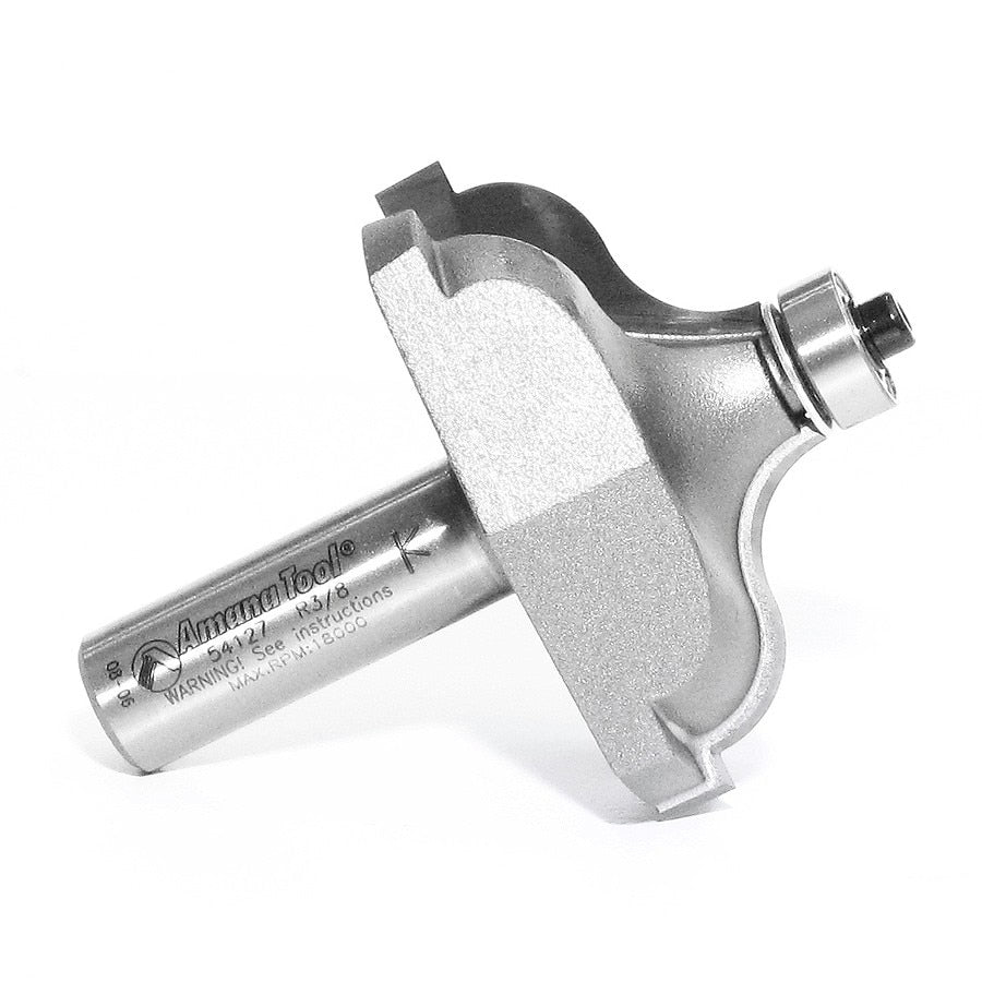 Amana 54127 Carbide Tipped Ogee Fillet 3/8 Radius x 2-1/4 Dia x 15/16 x 1/2 Inch Shank - 2