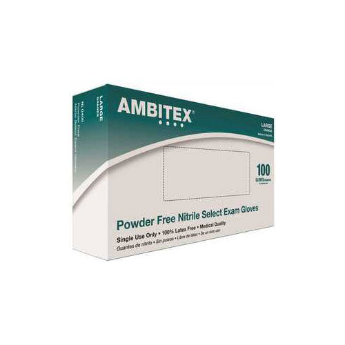 Ambitex 0010696 NLG400 Blue Select Nitrile Exam Gloves, Large, 100 gloves/50 pair - 4