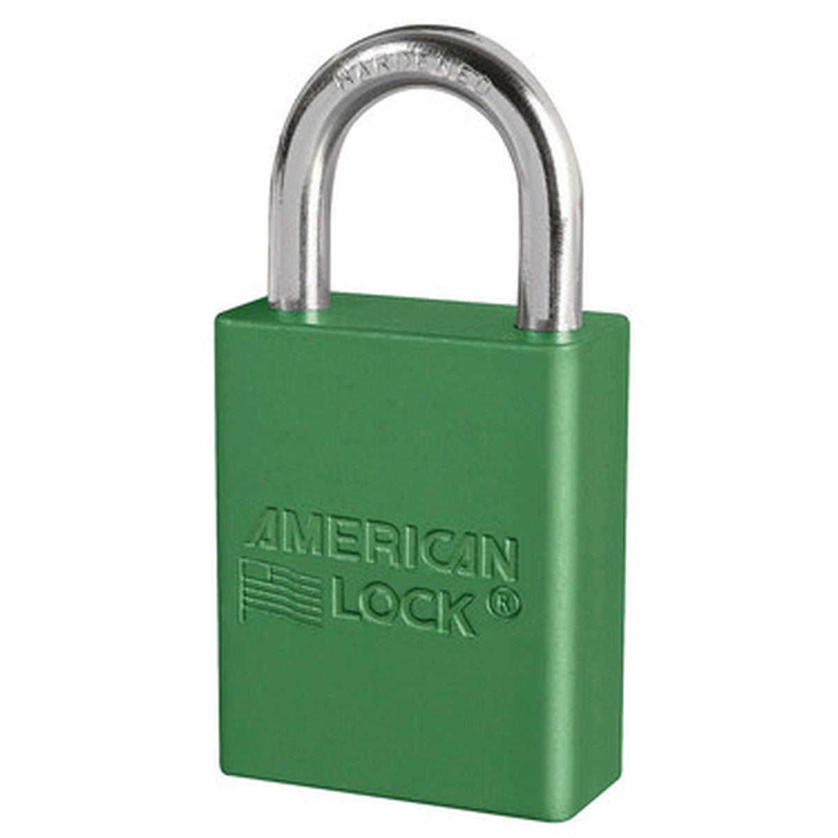 American Lock A1105KAGRN25743 Green Anodized Aluminum Safety Padlock 1.5" Body 1" Shackle Keyed Alike 25743 Key