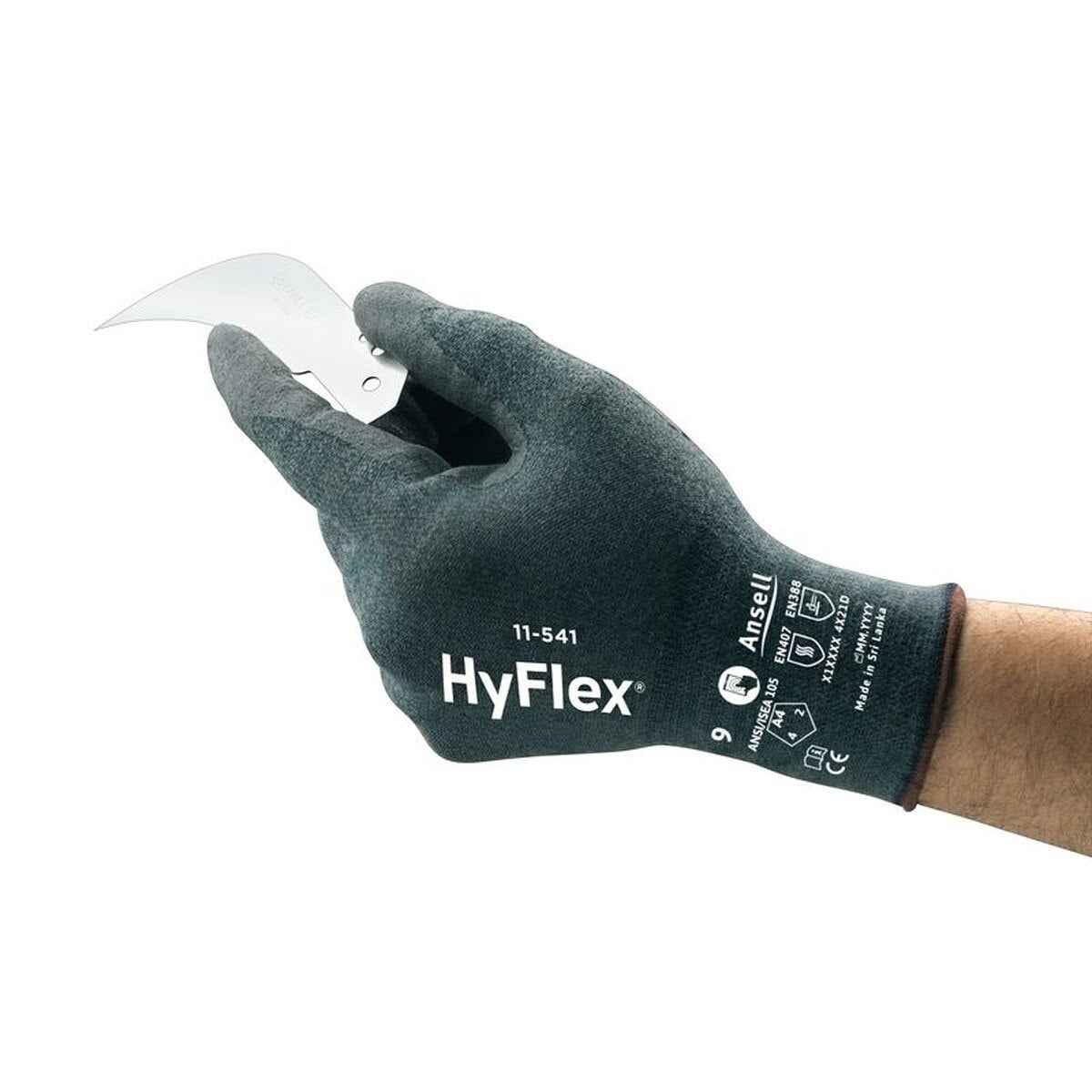 Ansell 11-541-XL HyFlex Size 10 Cut Level 4 Foam Nitrile Palm Coated Work Glove - 4
