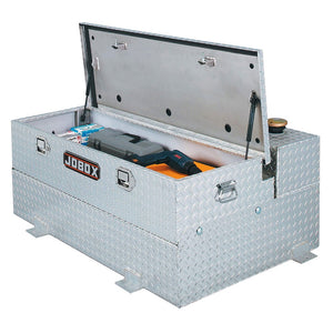 JOBOX 433000 74 Gallon L-Shaped Tank with Removable Chest Aluminum Fuel-N-Tool Combo Tank With Chest
