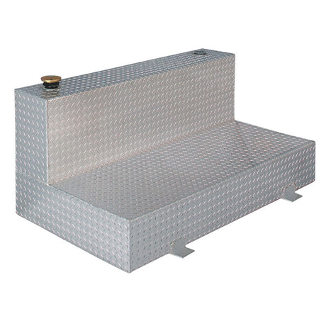 JOBOX 437000 100 Gallon L-Shaped Aluminum Liquid Transfer Tank for Trucks