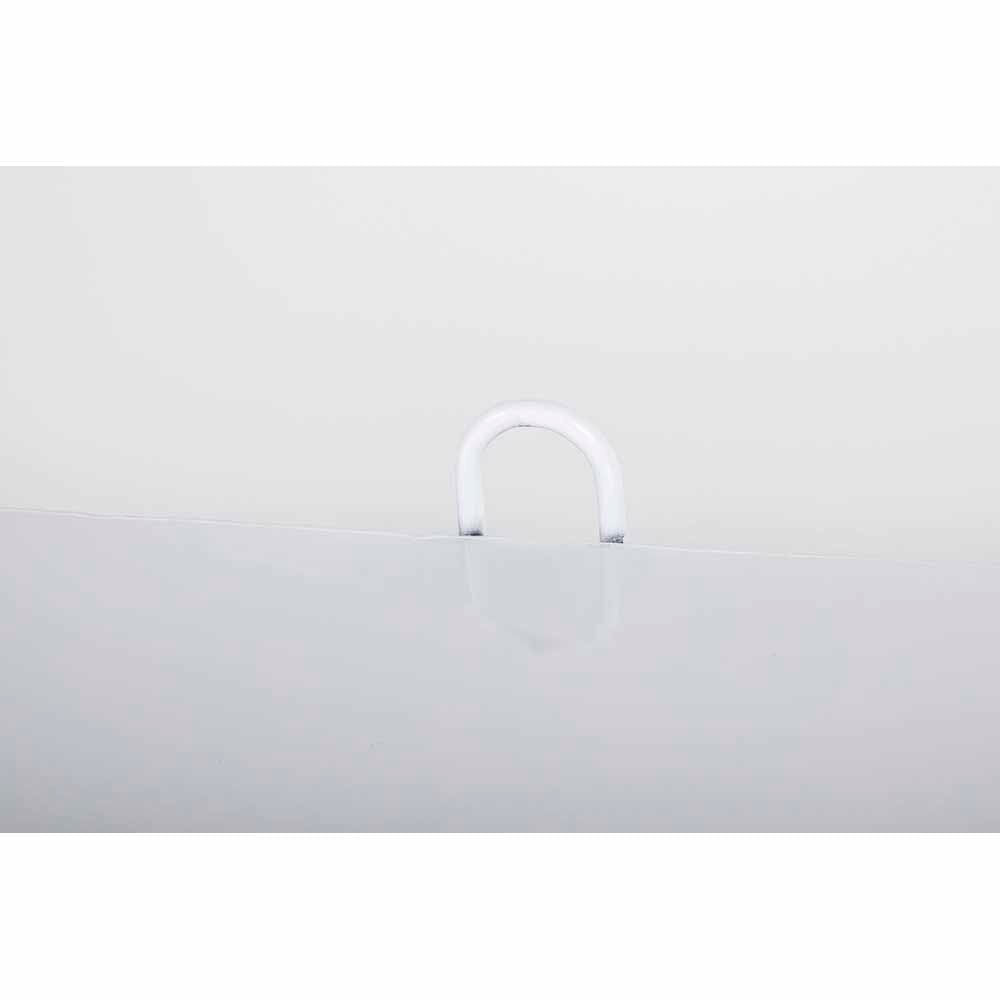 Crescent JOBOX 488000 85 Gallon White Low-Profile L-Shaped Steel Liquid Transfer Tank for Trucks - 2