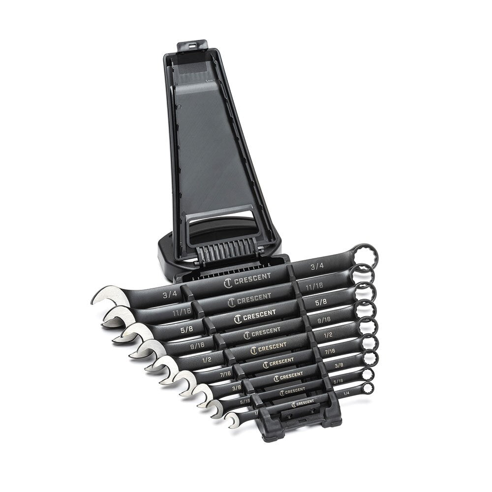 Crescent CCWS9BS 9pc X10 12 Point Long Pattern Combination SAE Wrench Set - 2