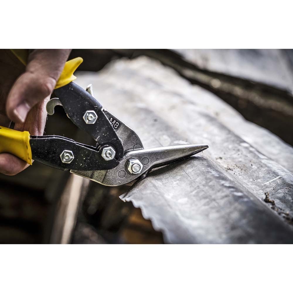 Crescent Wiss M8OS 9-4/5" Offset Straight Spring Action Aviation Snips - 8