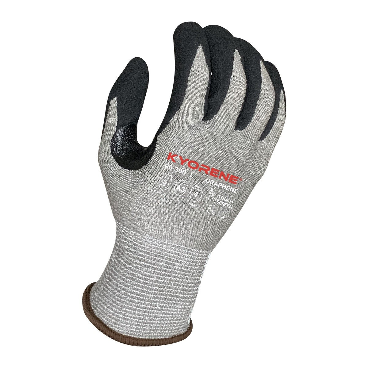 Armor Guys 00-300 Kyorene Graphene A3 Cut Resistant Work Gloves with MicroFoam Nitrile Palm Coating
