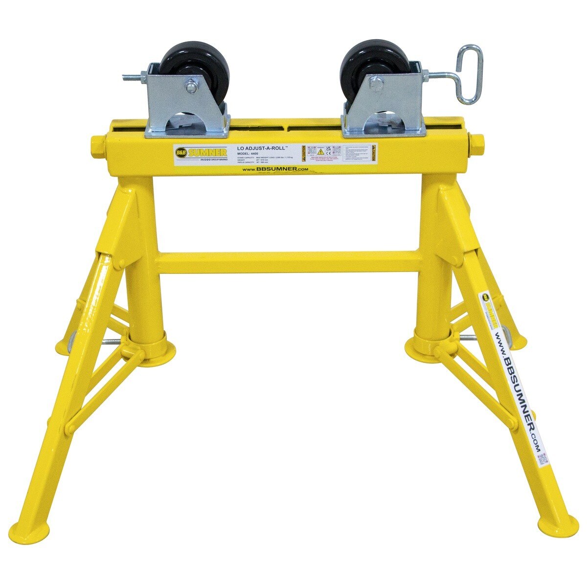 BB Sumner 4400PWH Lo Adjust-A-Roll Stand with Phenolic Wheel Head 1000 lbs Capacity 31 in x 22 in x 24 in - 2