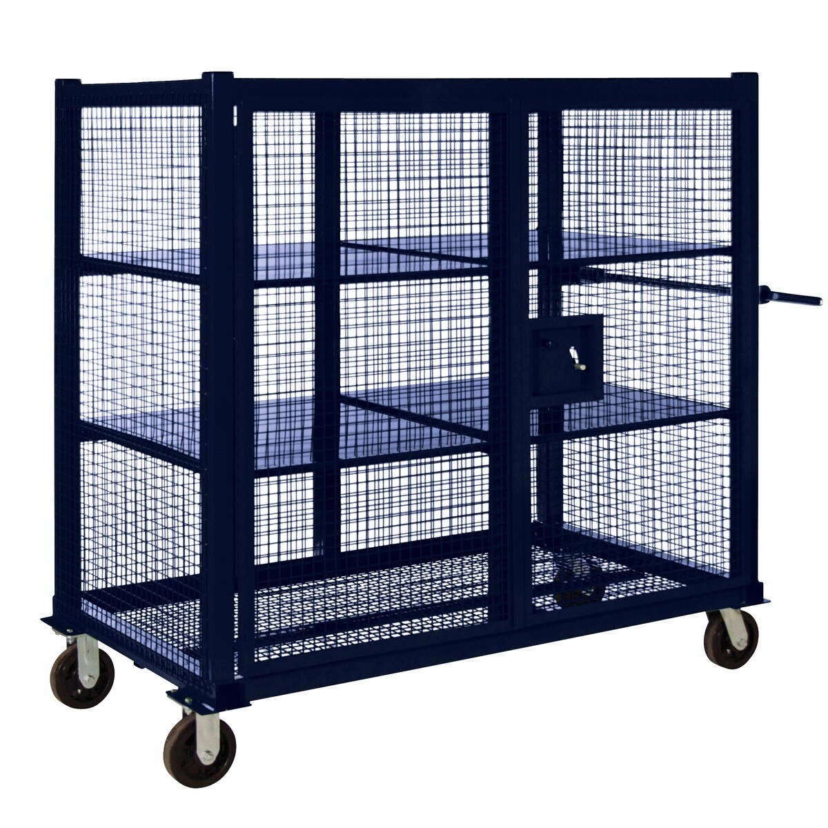BB Sumner SCC60 60 Inch Stor Cage Cart Security Storage Cabinet with Lockable Mesh Doors and Casters