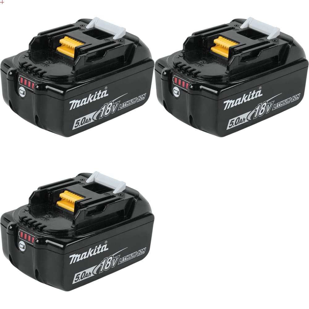 Makita BL1850B 18V LXT Lithium-Ion 5.0Ah Battery, 2-Pack w/ FREE EXTRA Battery
