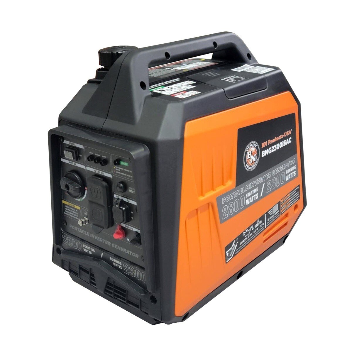 Benner-Nawman BNG2300iSAC 2300W Rated 2800W Max Portable Inverter Generator with CO Shutoff - 4