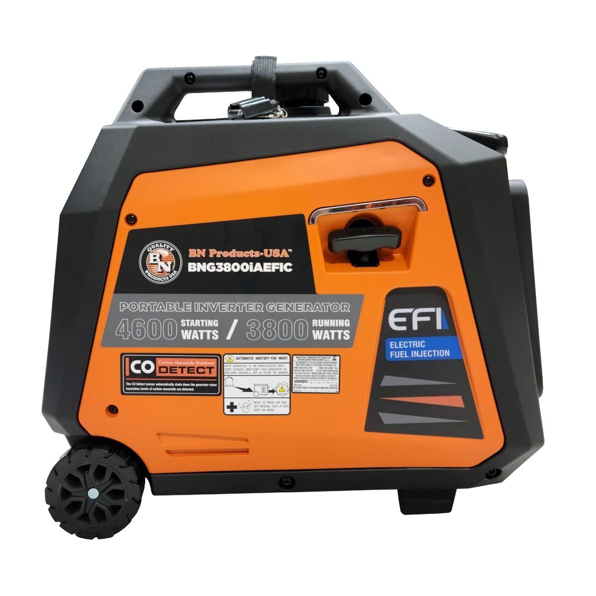 Benner-Nawman BNG3800iAEFIC 3800W EFI Inverter Generator with Electric Remote Start and CO Shutoff 20 x 13 x 21 - 2