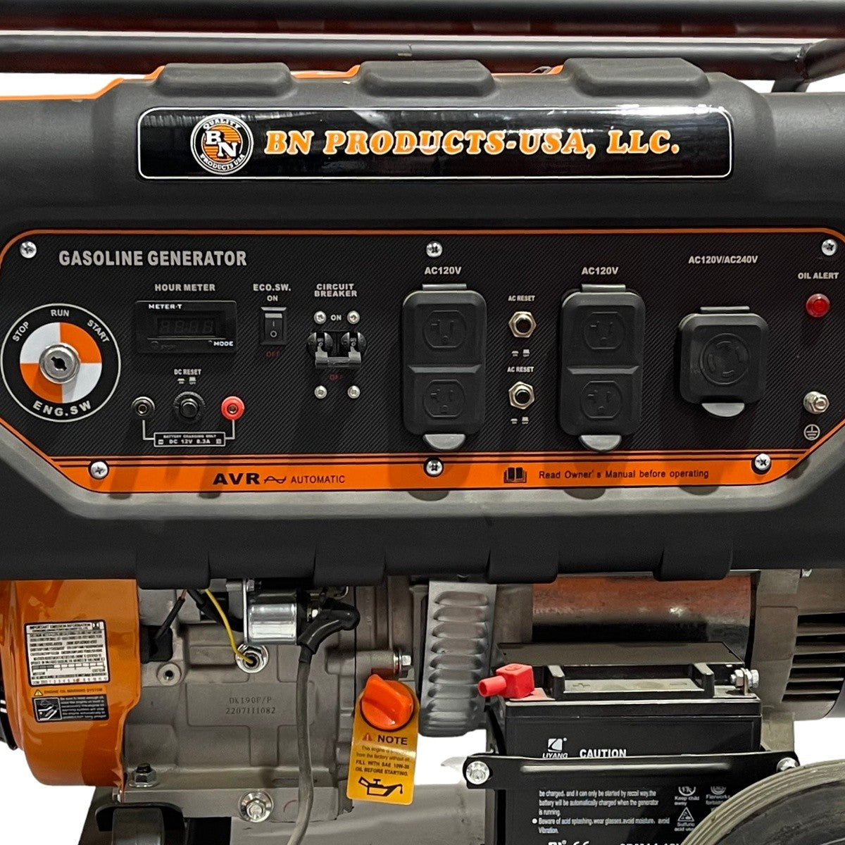 Benner-Nawman BNG6500 6500W Rated 7000W Peak Gasoline Generator with Electric Start CARB Certified - 3