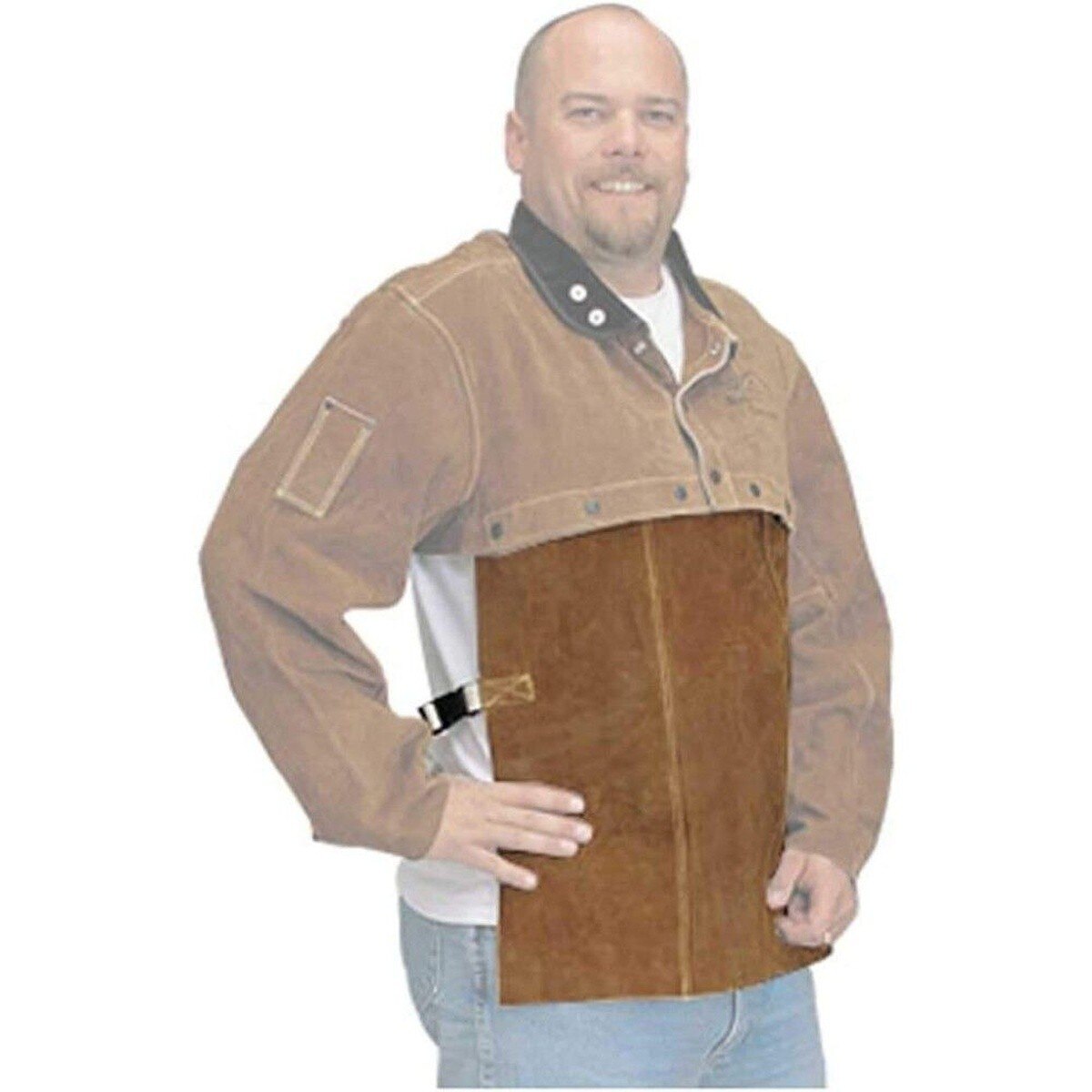 Black Stallion 24WA 24" Side Split Cowhide Leather Welding Bib - 2