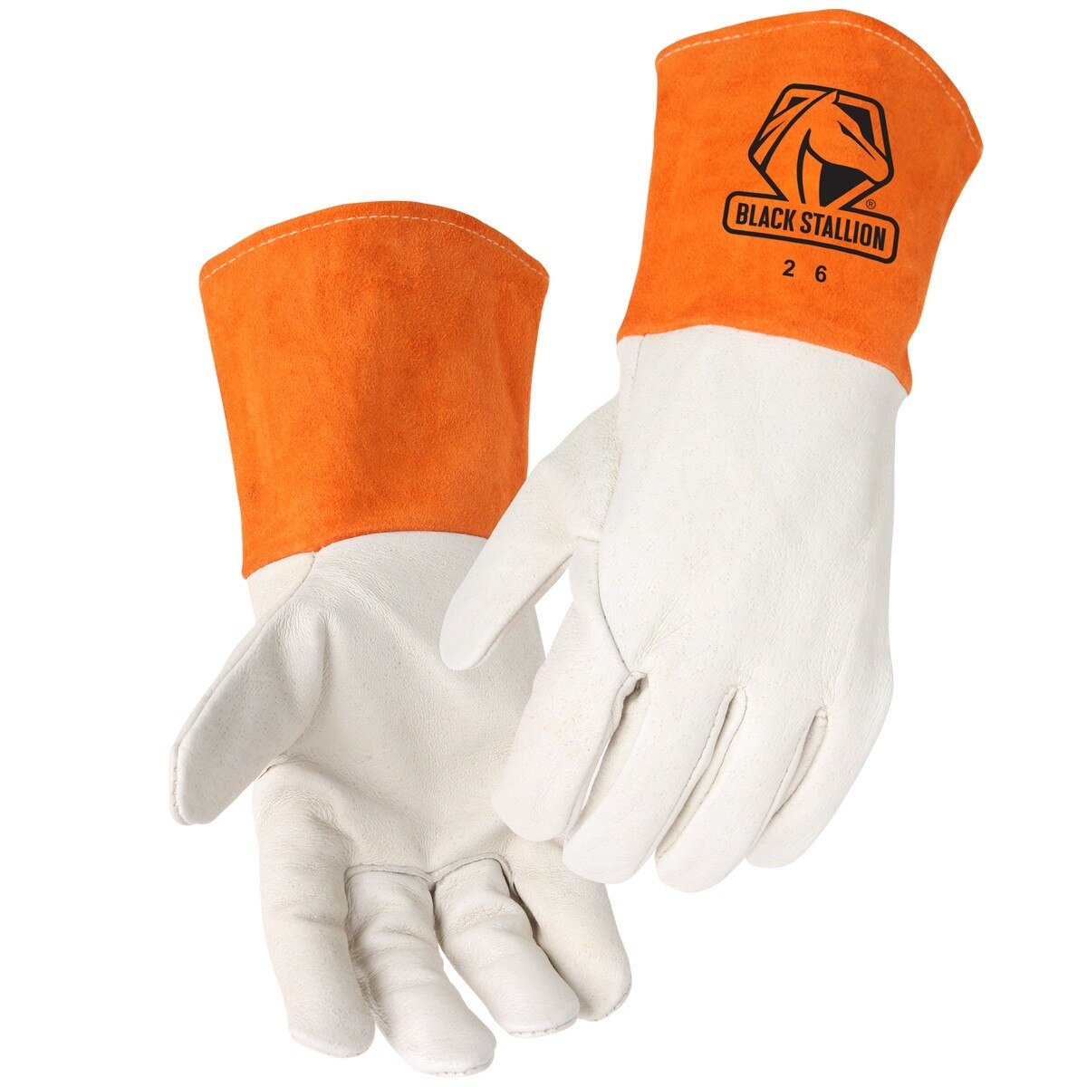Black Stallion 39CHMPL Mighty Mig Champion Premium Grain Pigskin MIG Welding Gloves Large