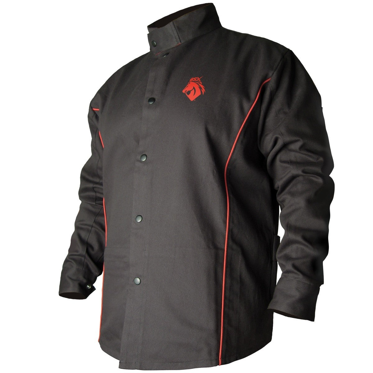 Black Stallion B9C-2X 9 oz FR Cotton Contoured Welding Jacket Black 2X