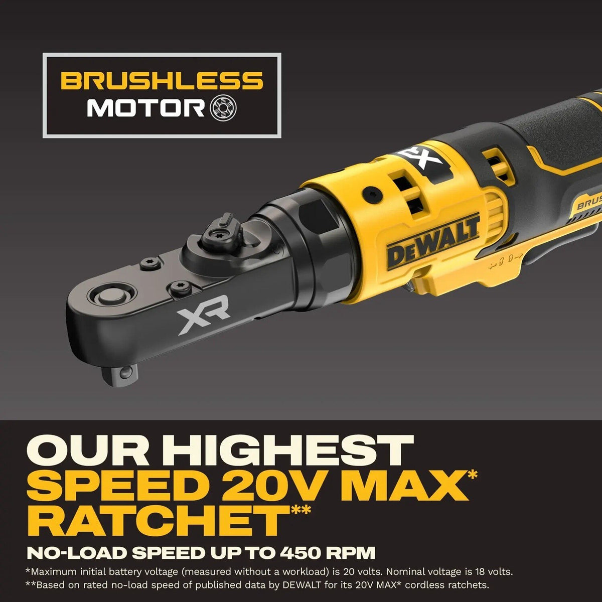 DeWalt DCF520B 20V MAX XR Brushless Cordless 1/4" and 3/8" Sealed Head Ratchet Tool Only - 4