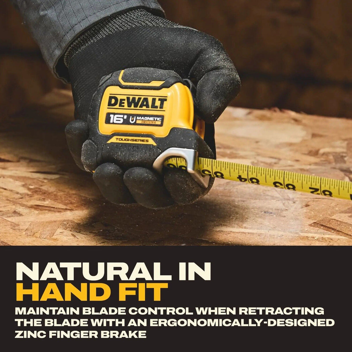 DeWalt DWHT37916S TOUGHSERIES 16' Magnetic Measure with Removable Hook Magnet - 5