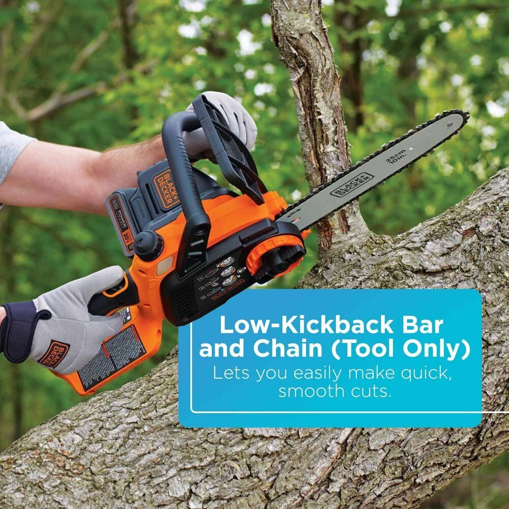 Black & Decker LCS1020B 20V MAX Cordless Chainsaw, 10-Inch (Tool Only) - 6