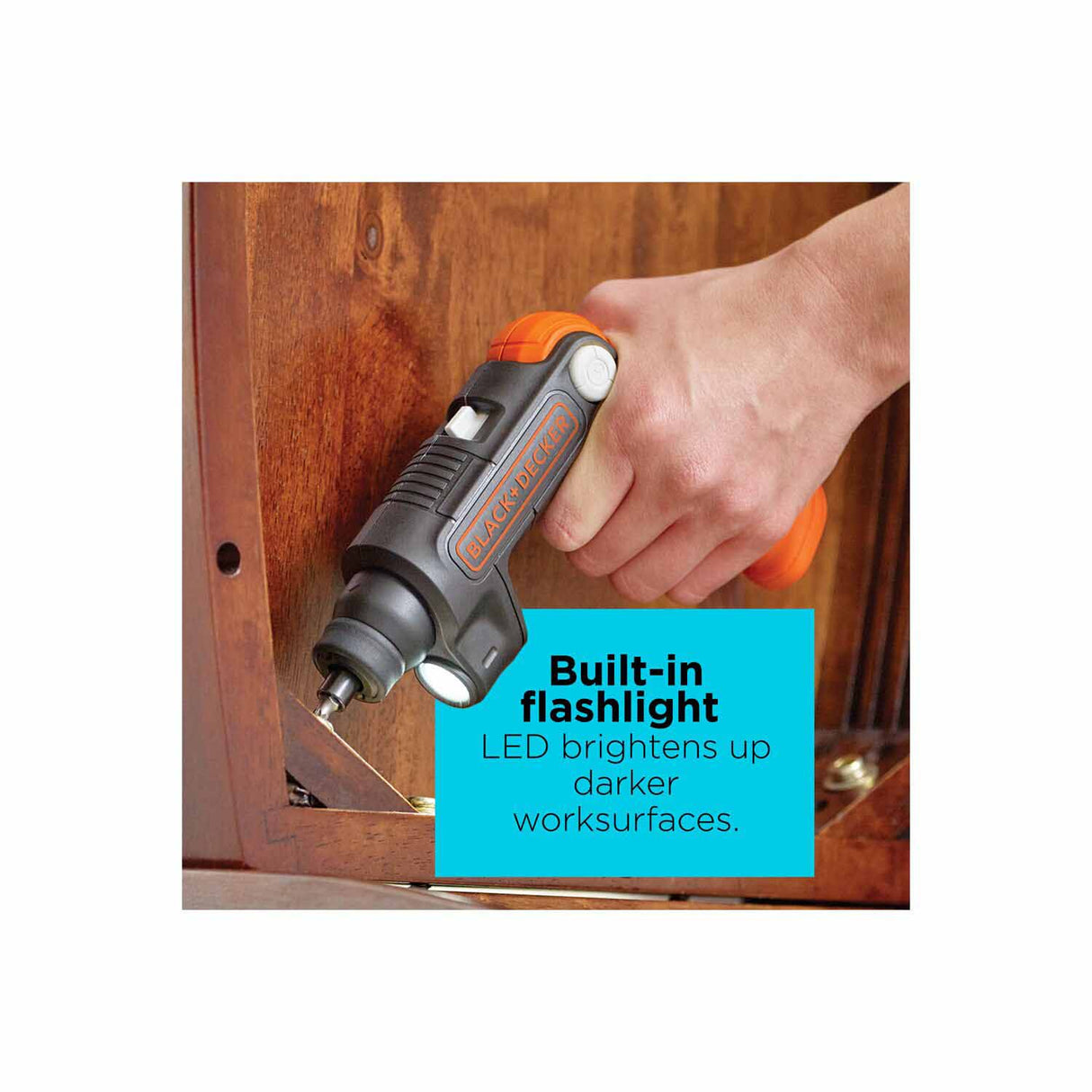 Black & Decker BDCSFL20C 4V MAX Lithium Ion LightDriver Cordless Screwdriver - 9
