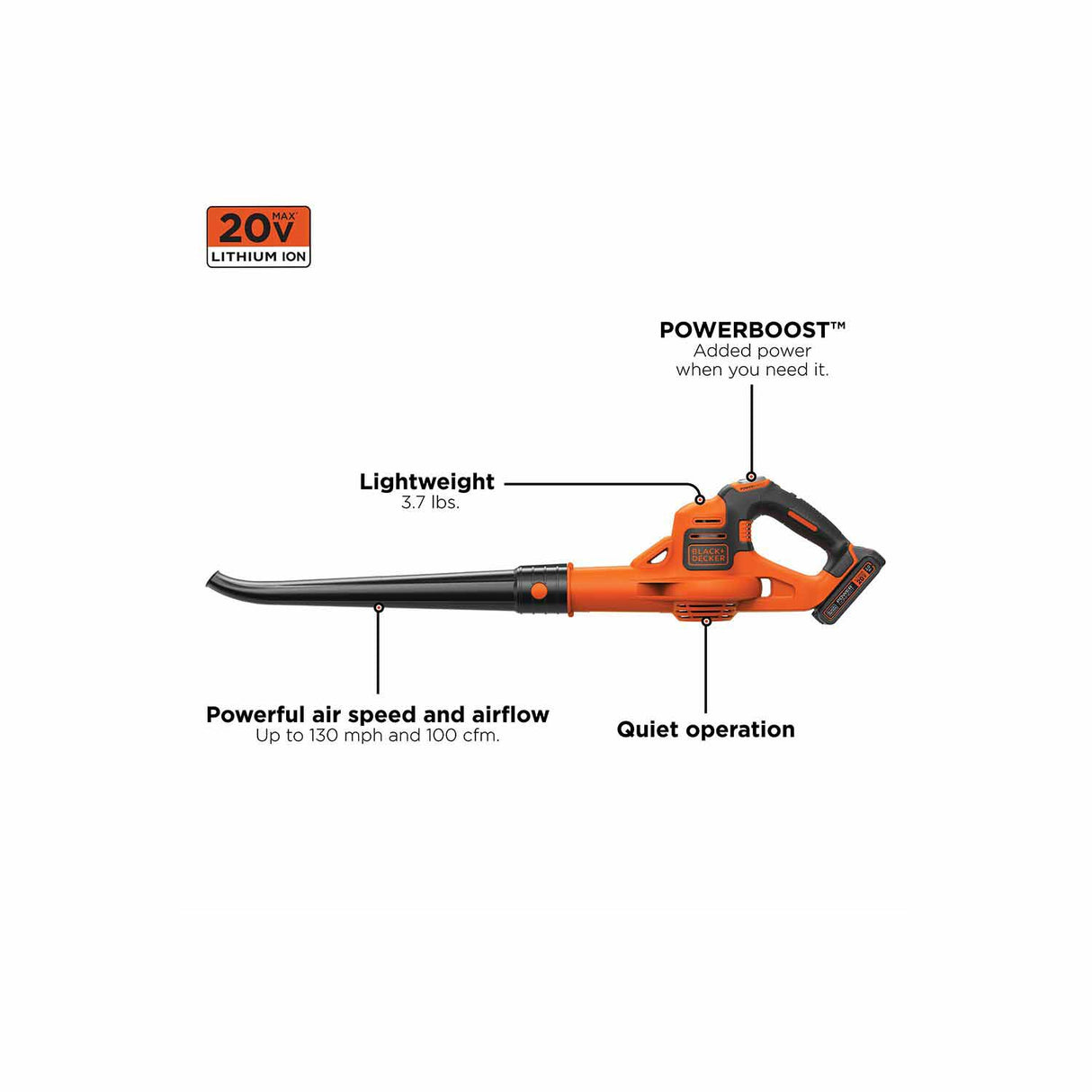 Black & Decker LSW321 20V MAX Lithium POWERBOOST Sweeper (LSW321) - 5