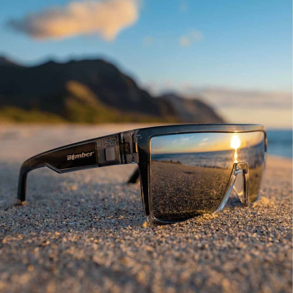 Bomber Eyewear BZ104 Buzz Safety Silver Mirror ANSI Z87+ Sunglasses with Removable Side Shields - 8