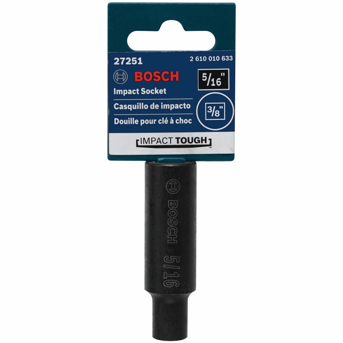 Bosch 27251 5/16" Impact Tough Deep Well Socket with 3/8" Shank - 2