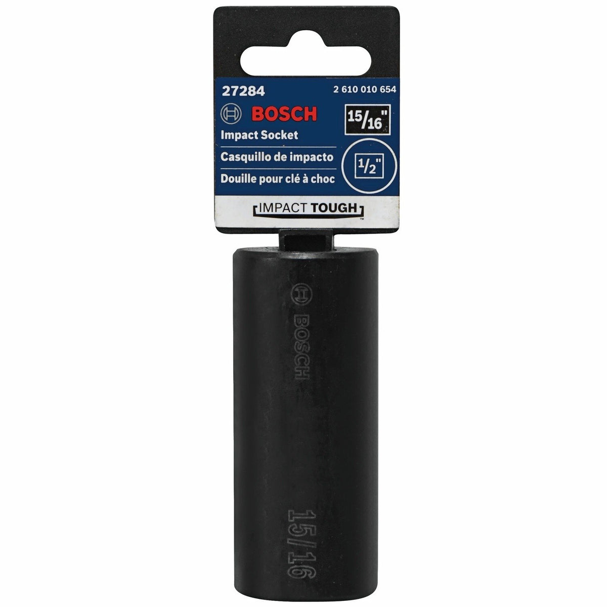 Bosch 27284 15/16" Impact Tough Deep Well Socket with 1/2" Shank Pack - 2