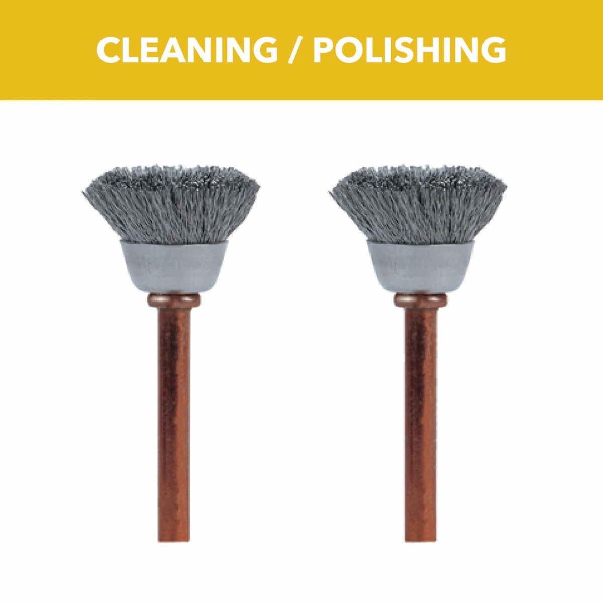 Bosch 531-02 1/2" Stainless Steel Brushes for Cleaning and Polishing (2 Pack)