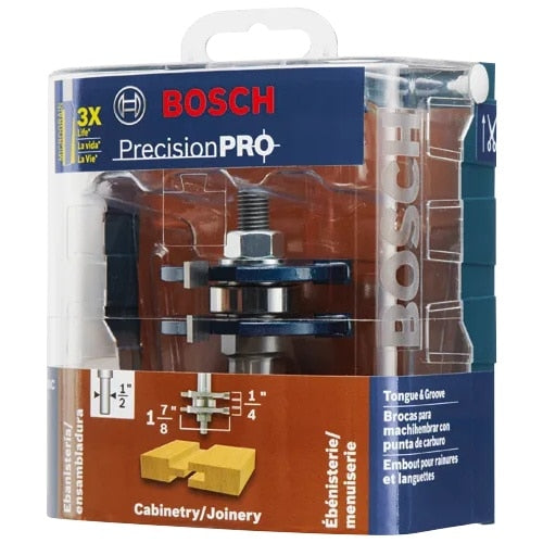 Bosch 84624MC 1-7/8" x 1/4" Carbide-Tipped Tongue and Groove Router Bit - 3
