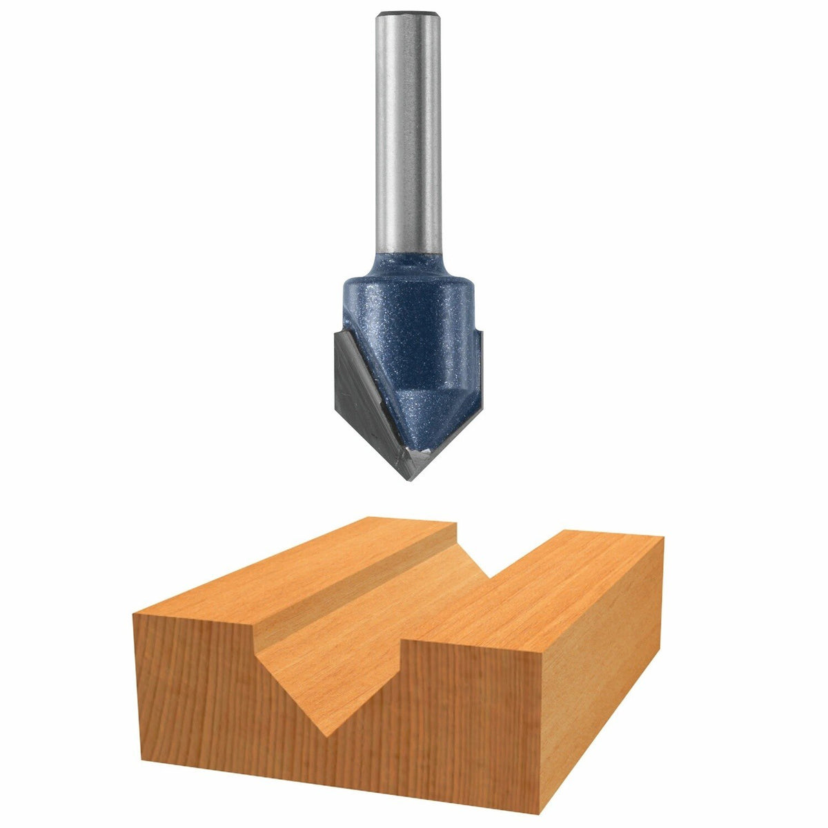 Bosch 85219M 90 Degree x 9/16" Carbide Tipped V-Groove Router Bit with 1/4" Shank